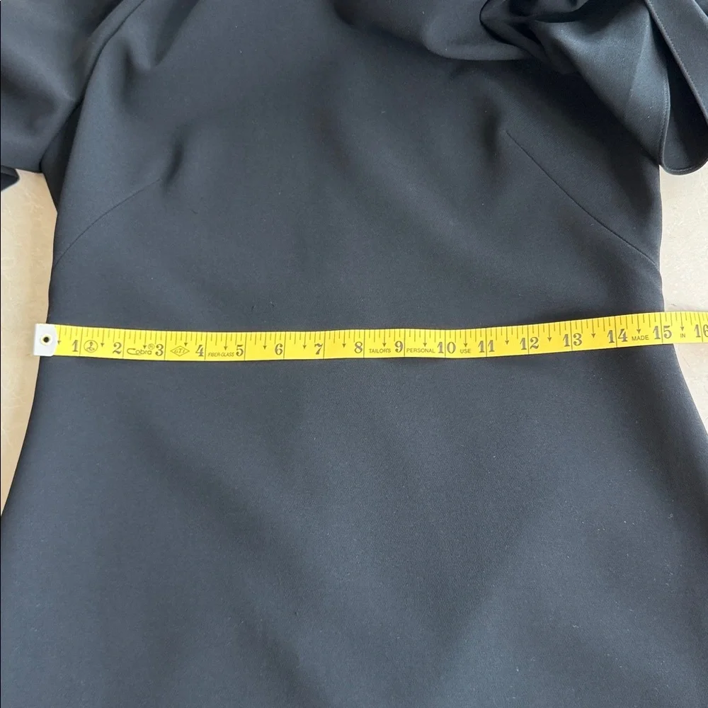 Elie Tahari Black Long Sleeve  Mini Dress  with Embellished sleeve cuff Size 4